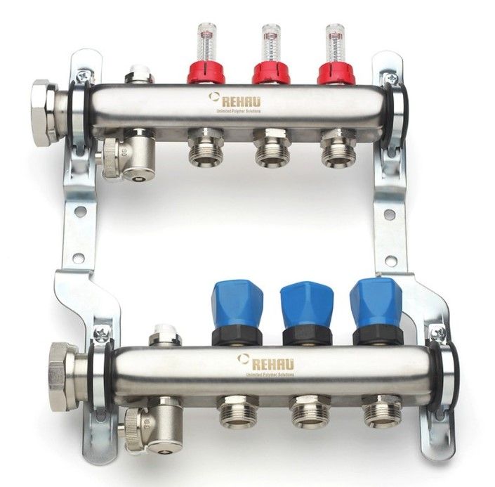 ΣΥΛΛΕΚΤΗΣ ΚΥΚΛΩΜΑΤΩΝ HKV-D AG 12 ΑΝΟΞΕΙΔΩΤΟΣ ΜΕ ΜΕΤΡΗΤΗ ΡΟΗΣ 380220-200 REHAU