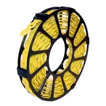 ΤΣΕΡΚΙ ΠΛΑΣΤΙΚΟΠΟΙΗΜΕΝΟ ΔΙΑΤΡΗΤΟ 12x0,7 ΓΑΛΒΑΝΙΖΕ ΚΙΤΡΙΝΟ 10m MADE IN FINLAND POSIROL