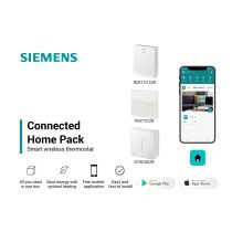 ΣΕΤ ΘΕΡΜΟΣΤΑΤΗΣ ΧΩΡΟΥ ΑΣΥΡΜΑΤΟΣ RDZ101ZB ΜΕ ΚΟΜΒΟ ΔΙΚΤΥΟΥ HUB GTW100ZB ΚΑΙ ΔΕΚΤΗ ΡΕΛΕ RCR110.2ZB SIEMENS